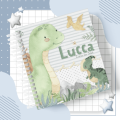 Kit Livro do Bebê + Caderneta de Saúde e Vacinação Menino - Tema Dinossauro