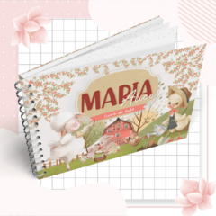 Kit Livro do Bebê + Caderneta de Saúde e Vacinação Menina - Tema Fazendinha - comprar online