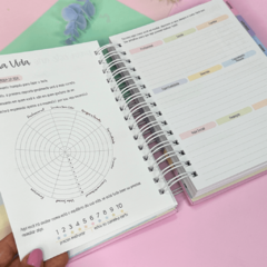 Planner Uau Datado 2024 Vertical- Capa Rosa ou Azul com Alfabeto