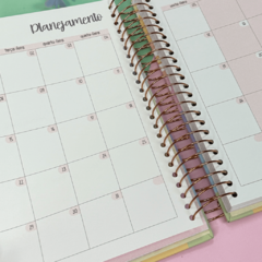 Planner Uau Permanente 2024 Vertical - Capa Rosa ou Azul com Alfabeto - Fazendo Arte e Mimos - Papelaria personalizada / Encadernação artesanal/ Velas e home spray