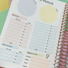 Planner Uau Datado 2024 Vertical- Capa Rosa ou Azul com Alfabeto - loja online