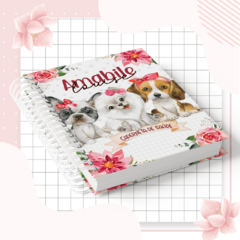 Kit Livro do Bebê + Caderneta de Saúde e Vacinação Menina - Tema Cachorro - loja online