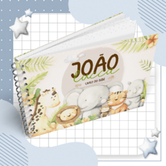 Kit Livro do Bebê + Caderneta de Saúde e Vacinação Menino - Tema Safari - comprar online