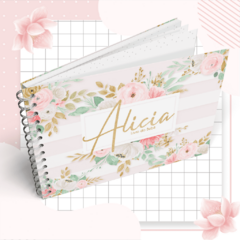 Kit Livro do Bebê + Caderneta de Saúde e Vacinação Menina - Tema Floral 2 - comprar online