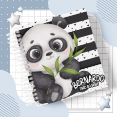 Livro do Bebê Menino - Tema Panda Aquarela