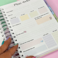 Planner Uau Datado 2024 Vertical- Capa Rosa ou Azul com Alfabeto - Fazendo Arte e Mimos - Papelaria personalizada / Encadernação artesanal/ Velas e home spray