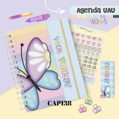 Imagem do Agenda Uau Datada 2024 - 2 DPP (2 dias por página) com horário