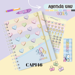 Agenda Uau Datada 2024 - 2 DPP (2 dias por página) - sem horário - comprar online