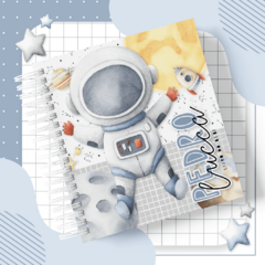 Kit Livro do Bebê + Caderneta de Saúde e Vacinação Menino - Tema Astronauta