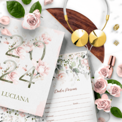 Agenda Floral Datada 2024 - 2 DPP (2 dias por página) sem horário - comprar online