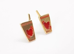 Arete vaso corazón - comprar online