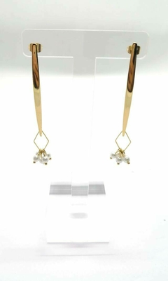 EA#0019 Arete perlas de rio - comprar online