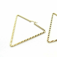 Arete en acero inoxidable triangulo - Epika Accesorios Detal