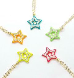 EC#0010 Necklace estrellas con cristales