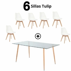 Imagen de Combo: Mesa de vidrio Templada + Sillas Tulip