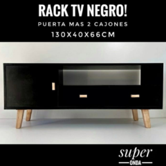 RACK MELAMINA NEGRO