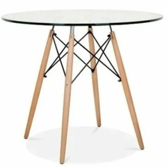 Imagen de Combo: Mesa de vidrio redonda Eames + 4 Sillas Eames