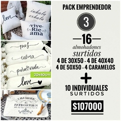 Pack de almohadones para revendedores - MJPMUEBLES