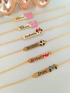 Pulseira Infantil Personagens Resinada