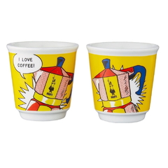 Set Cafetera Bialetti mini express Lichtenstein con tazas - comprar online