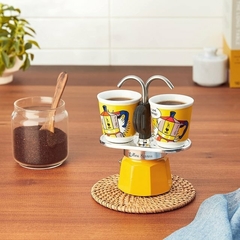 Set Cafetera Bialetti mini express Lichtenstein con tazas en internet