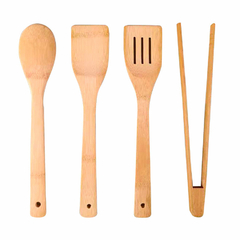 Set de 4 utensilios de bambú