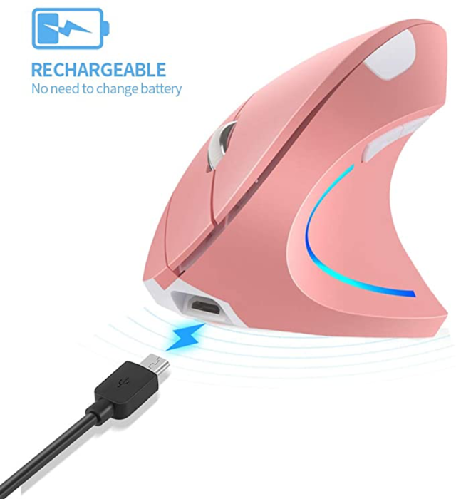 Ratón Bluetooth, mouse inalámbrico de 2.4 G (Bluetooth 5.0+USB), mouse  inalámbrico con receptor USB, mouse ergonómico compatible con laptop, iPad