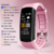 Reloj inteligente deportivo Tro-Smart color rosa para hombre y mujer, pulsera electrónica con rastreador de Fitness para Android e IOS, C5S - Qualli Servicios TI