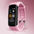 Reloj inteligente deportivo Tro-Smart color rosa para hombre y mujer, pulsera electrónica con rastreador de Fitness para Android e IOS, C5S