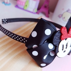 Tiara com Laço de Bolinhas Minnie - comprar online