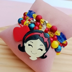 Pulseira Princesas Rostinho Branca de Neve