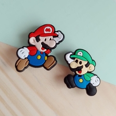 Pins para Crocs Mario e Luigi