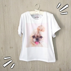 T-Shirt Infantil Shih-tzu na internet