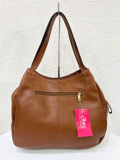 Bolsa Brenda caramelo em couro - comprar online