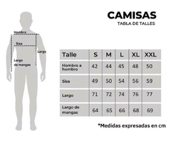 Tabla de talles. - comprar online