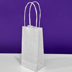 Mini Sacola Kraft Branco 8x5x16 Cosméticos Presentes Loja - comprar online