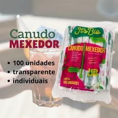 Canudo Mexedor Drink Biodegradável Strawplast - 100 Unidades