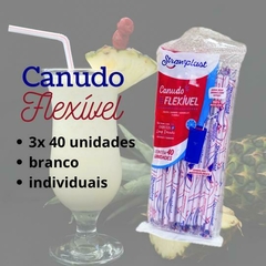Canudo Flexível Drink Strawplast 120un