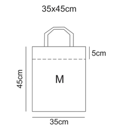 REF 10012 – SACOLA LAMINADA COM ALÇA 35X45cm