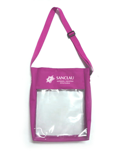 REF 10093 – SACOLA COM VISOR PERSONALIZADA - Sanclau Estojos e Brindes