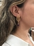 Aretes hoja con gota de amatista - comprar online