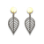 Aretes hoja con nervaduras. - comprar online