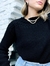 BLUSA TRICÔT MOUSSE (PRETO) - loja online