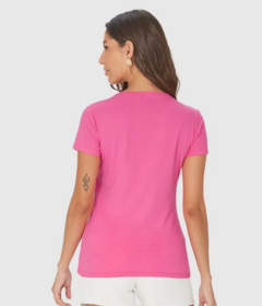 Camiseta Básica Rosa Decote Redondo Malwee - comprar online