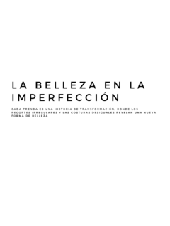 Banner de la categoría LA BELLEZA EN LA IMPERFECCIÓN 