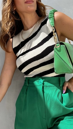 Imagem do CROPPED TRICOT MODAL ZEBRA