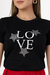 T-SHIRT love estrelas strass - comprar online