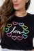 T-SHIRT love corações alto relevo - comprar online