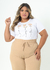 T-SHIRT plus size flores amor paz fé