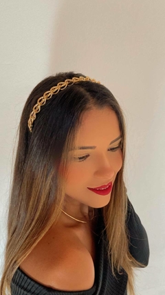 Tiara Corrente, Banho de Ouro Amarelo. 771